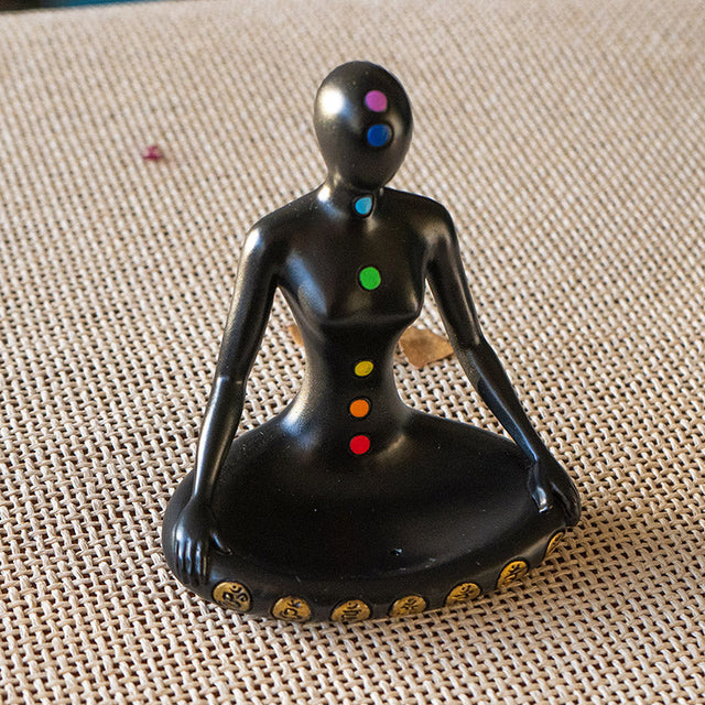 4.8" Chakra Yoga Candle Holder - Magick Magick.com