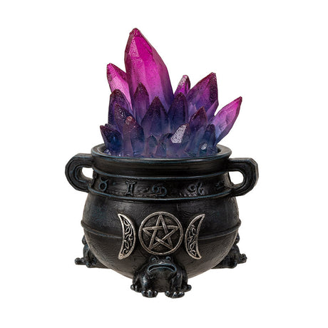 4.8" Triple Moon Cauldron with LED Crystals - Magick Magick.com