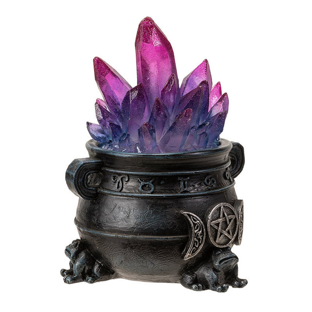 4.8" Triple Moon Cauldron with LED Crystals - Magick Magick.com