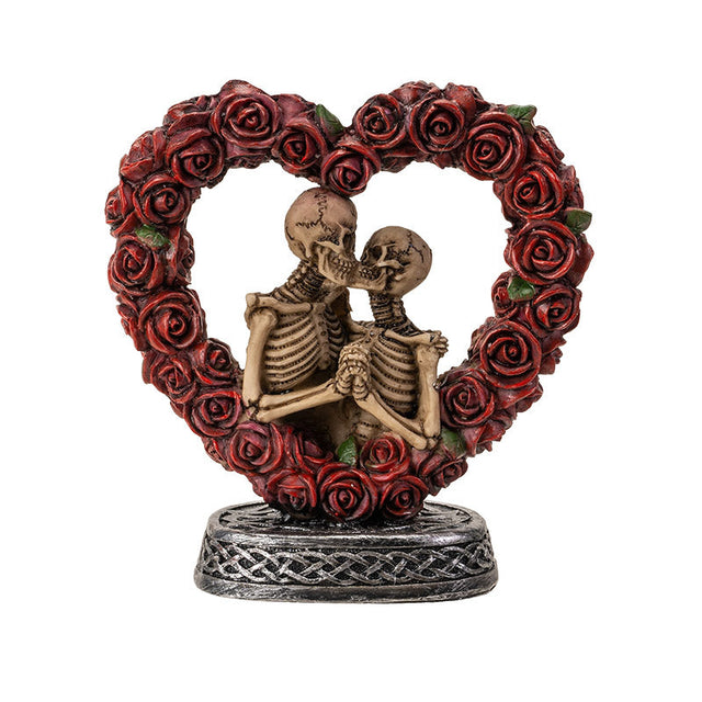 4.85" Love Never Dies Skeleton Couple Statue - Magick Magick.com