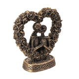 4.85" Love Never Dies Skeleton Couple in Bronze Statue - Magick Magick.com