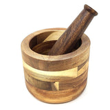 5" Acacia Wooden Mortar & Pestle - Magick Magick.com