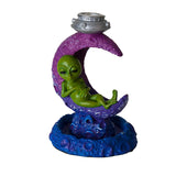 5" Alien on Moon Backflow Incense Burner - Magick Magick.com