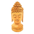 5" Buddha Head Hand Carved Wood Statue - Magick Magick.com