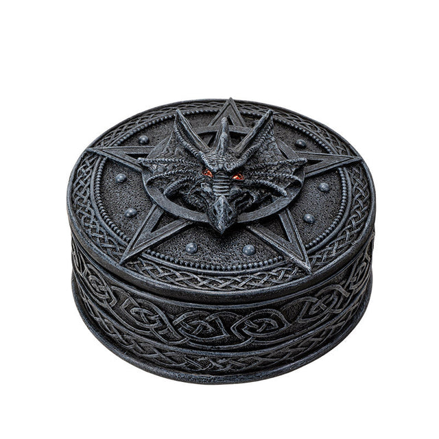 5" Celtic Dragon Round Display Box - Magick Magick.com