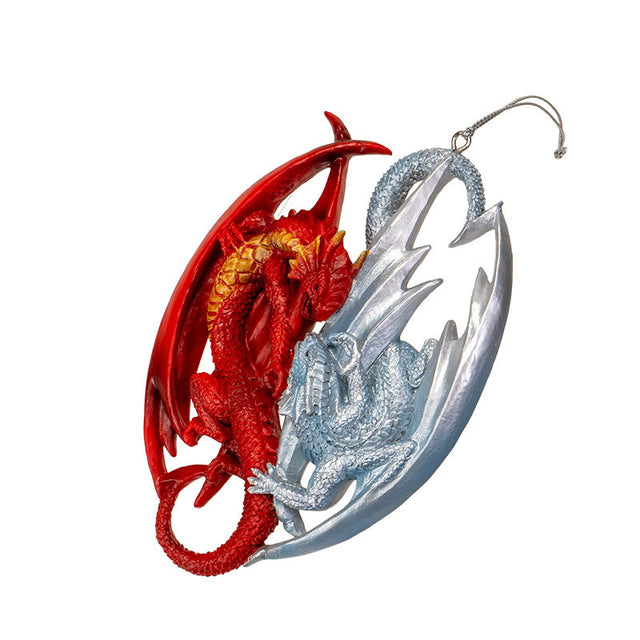 5" Fire and Ice Dragon Ornament by Anne Stokes - Magick Magick.com