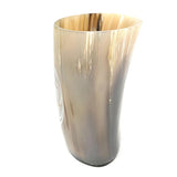 5" Handcrafted Natural Buffalo Horn Cup - Norse Valknut - Magick Magick.com