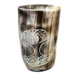 5" Handcrafted Natural Buffalo Horn Cup - Tree of Life - Magick Magick.com