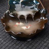 5" Lotus Ceramic Backflow Cone Incense Burner - Magick Magick.com