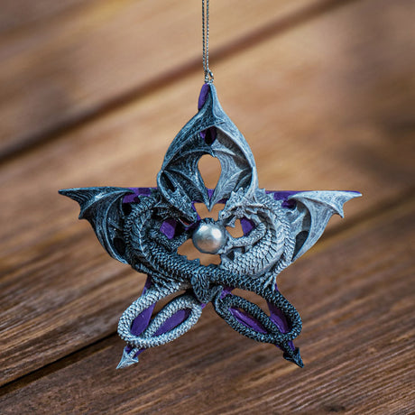 5" Pentagram Dragon Ornament by Anne Stokes - Magick Magick.com