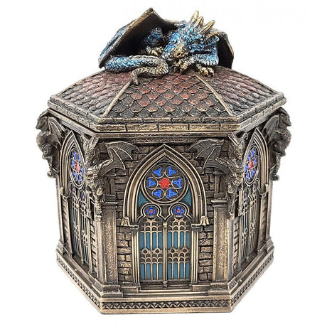 5" Resting Dragon on Cathedral Display Box - Magick Magick.com