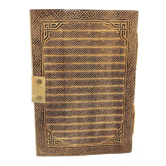 5" x 7" Dragon Ring of Fire Leather Blank Book with Latch - Magick Magick.com