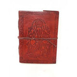 5" x 7" Ganesh Leather Blank Book with Cord - Magick Magick.com