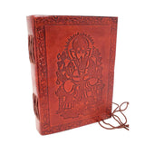 5" x 7" Ganesh Leather Blank Book with Cord - Magick Magick.com