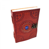 5" x 7" God's Eye Embossed Leather Blank Book with Latch - Magick Magick.com