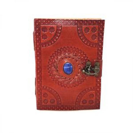 5" x 7" God's Eye Embossed Leather Blank Book with Latch - Magick Magick.com
