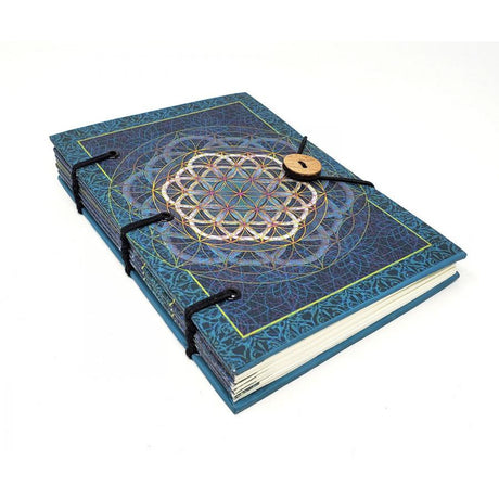 5" x 7" Hardcover Parchment Journal - Flower of Life - Magick Magick.com