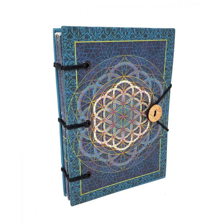 5" x 7" Hardcover Parchment Journal - Flower of Life - Magick Magick.com