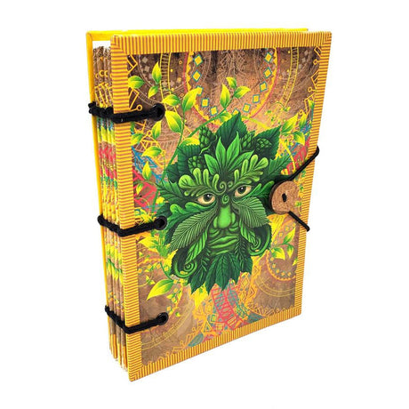 5" x 7" Hardcover Parchment Journal - Green Man - Magick Magick.com