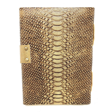 5" x 7" Medusa Embossed Leather Journal with Latch - Magick Magick.com