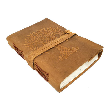 5" x 7" Tree of Life Soft Leather Blank Book with Leather Cord - Magick Magick.com
