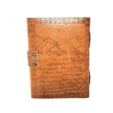 5" x 7" Turtle Leather Blank Book with Latch - Magick Magick.com