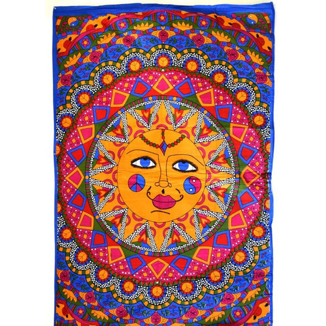 54" X 86" Sun Multi Color Tapestry - Magick Magick.com