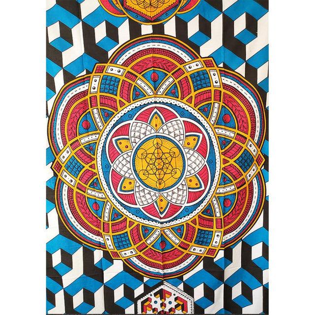 54" x 86" Geometric Design Multi Color Tapestry - Magick Magick.com