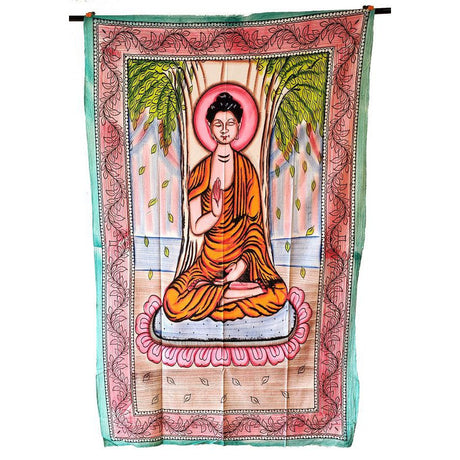 54" x 86" Meditating Buddha Multi Color Tapestry - Magick Magick.com