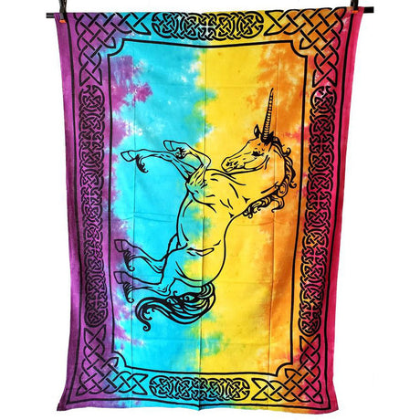 54" x 86" Unicorn Tie Dye Tapestry - Magick Magick.com