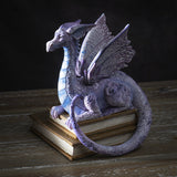 5.1" Amy Brown Dragon Statue - Dragon on Books Story Time - Magick Magick.com