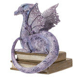 5.1" Amy Brown Dragon Statue - Dragon on Books Story Time - Magick Magick.com