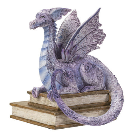 5.1" Dragon on Books Story Time Statue - Magick Magick.com