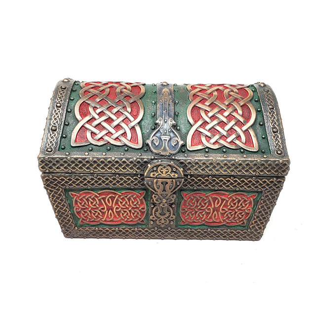 5.5" Celtic Pattern Resin Chest - Magick Magick.com