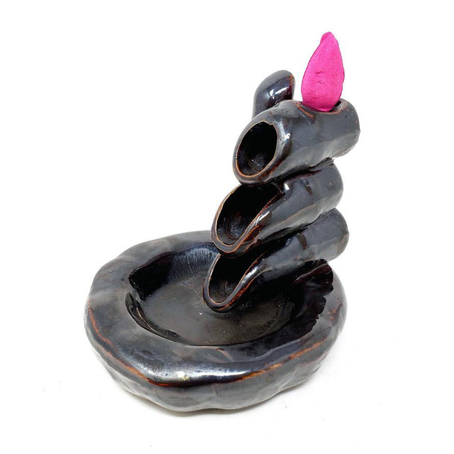 5.5" Ceramic Backflow Incense Burner - Waterfall - Magick Magick.com