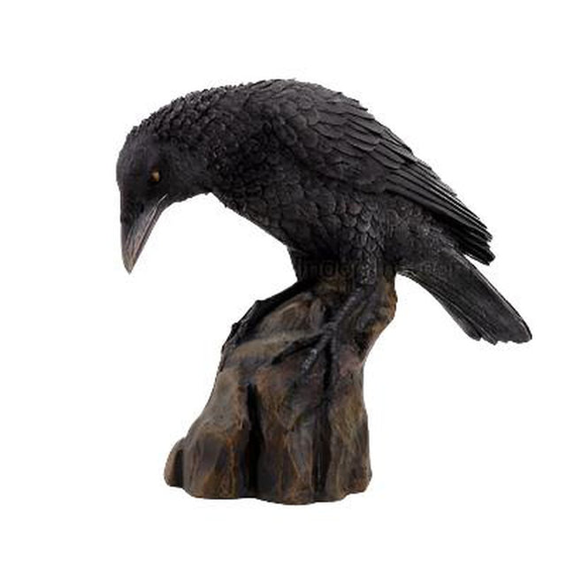 5.5" Downward Looking Raven Statue - Magick Magick.com