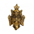 5.5" Ganesh Solid Brass Mask / Wall Hanging - Magick Magick.com