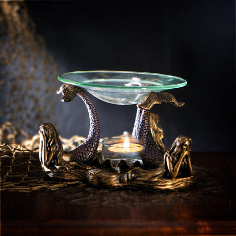 5.5" Mermaid Glass Oil Burner - Magick Magick.com
