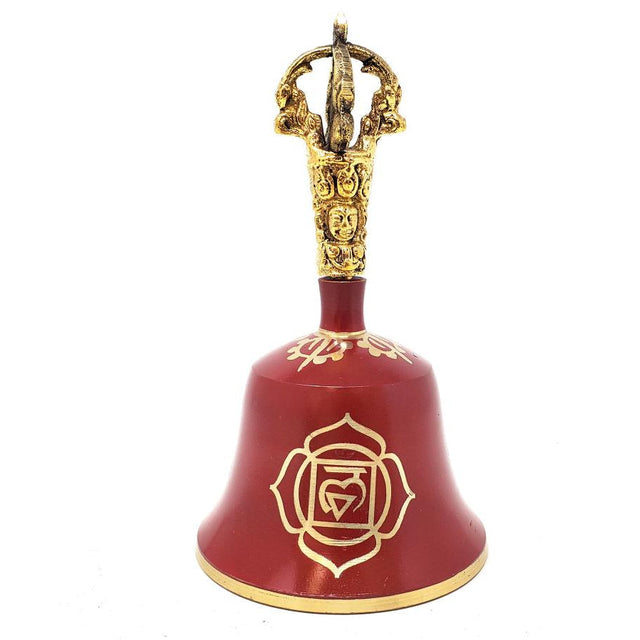 5.5" Red Root Tibetan Hand Bell (Note "F") - Magick Magick.com