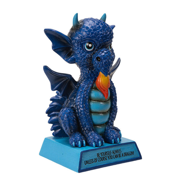 5.7" I Love Dragons Statue - Be Yourself Always Unless Of Course You Can Be A Dragon - Magick Magick.com