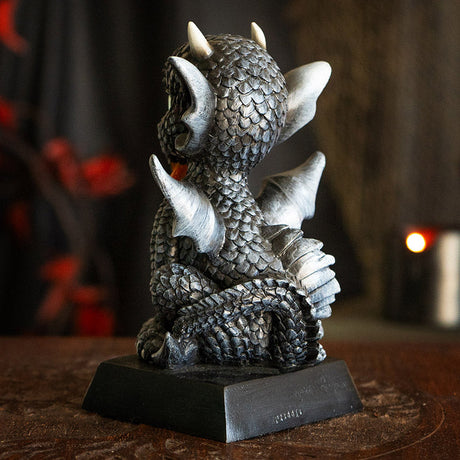 5.7" I Love Dragons Statue - Dragon With A Girl Tattoo - Magick Magick.com