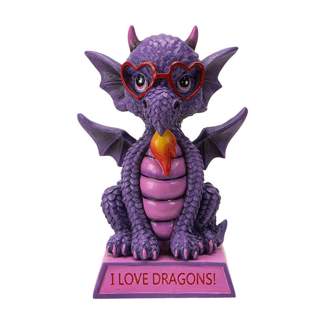 5.7" I Love Dragons Statue - I Love Dragons! - Magick Magick.com