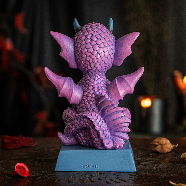 5.7" I Love Dragons Statue - She's Cute But Fierce! - Magick Magick.com