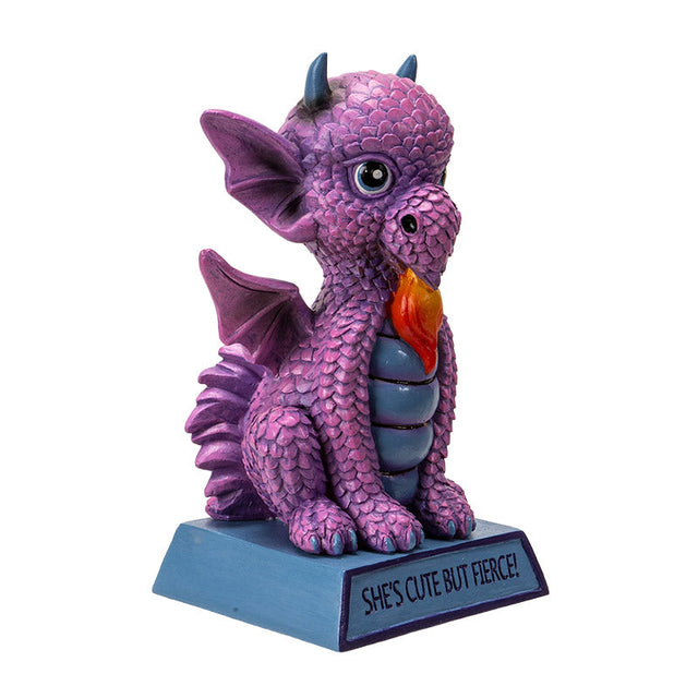 5.7" I Love Dragons Statue - She's Cute But Fierce! - Magick Magick.com