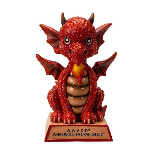 5.7" I Love Dragons Statue - What Would A Dragon Do? - Magick Magick.com