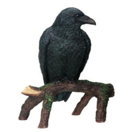 5.75" Raven on Branch Statue - Magick Magick.com