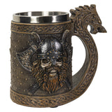 5.75" Stainless Steel Resin Mug - Viking - Magick Magick.com