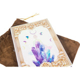 5.75" x 8.25" Vegan Leather Crystal Journal with Bag - Chakra Crystal - Magick Magick.com