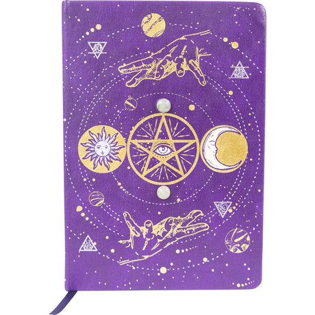 5.75" x 8.25" Vegan Leather Crystal Journal with Bag - Tarot - Magick Magick.com