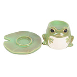 5.8" Frog on Lily Ceramic Oil Burner - Magick Magick.com